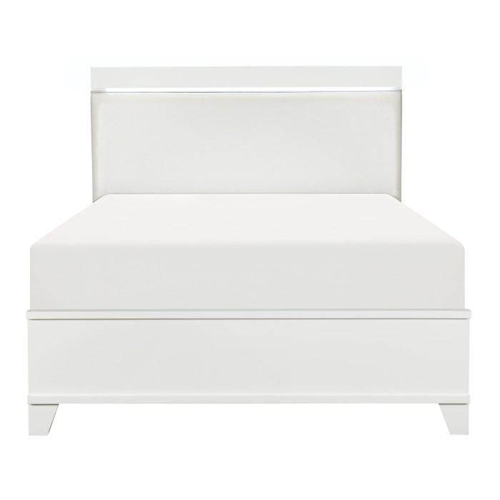 Homelegance Kerren Queen Platform Bed in White 1678W-1* image