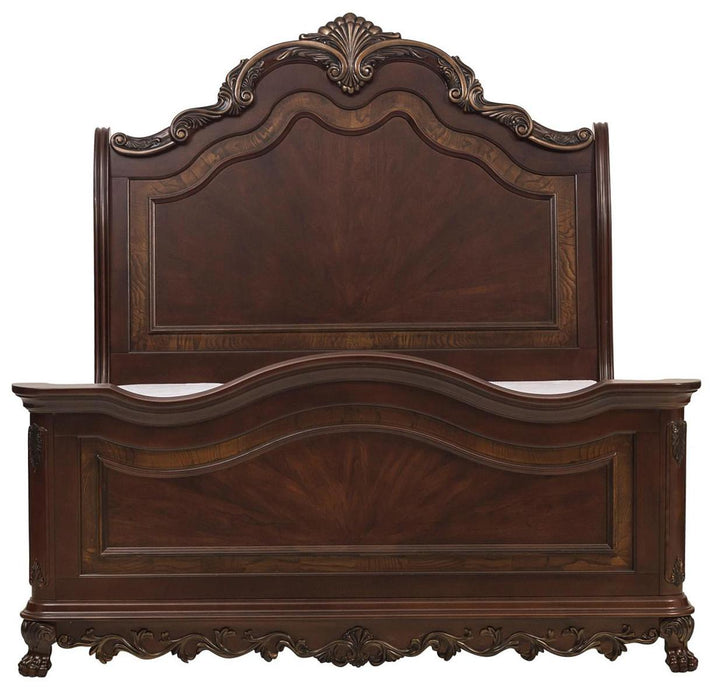 Deryn Park Queen Sleigh Bed in Cherry 2243SL-1