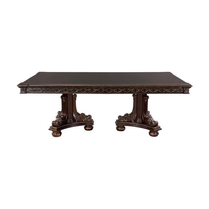 Homelegance Catalonia Rectangular Pedestal Dining Table in Cherry 1824-112 image