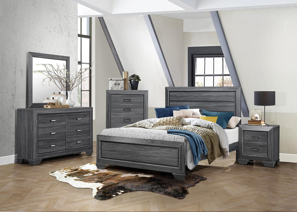 Beechnut Queen Panel Bed in Gray