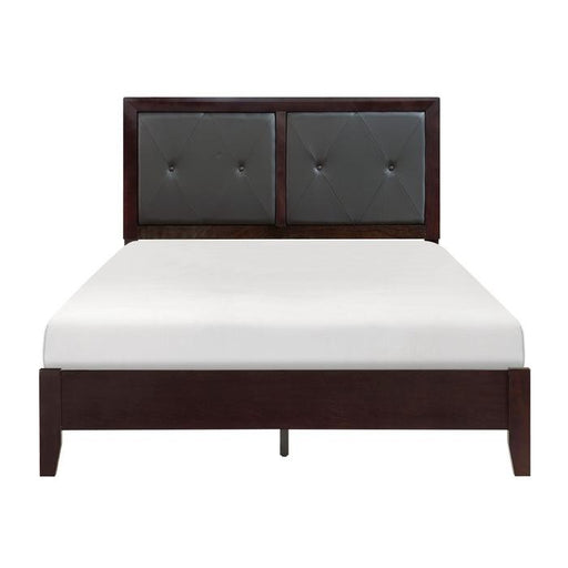 Homelegance Edina Queen Panel Bed in Espresso-Hinted Cherry image