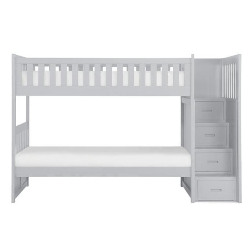 Homelegance Orion Bunk Bed w/ Reversible Step Storage in Gray B2063SB-1* image