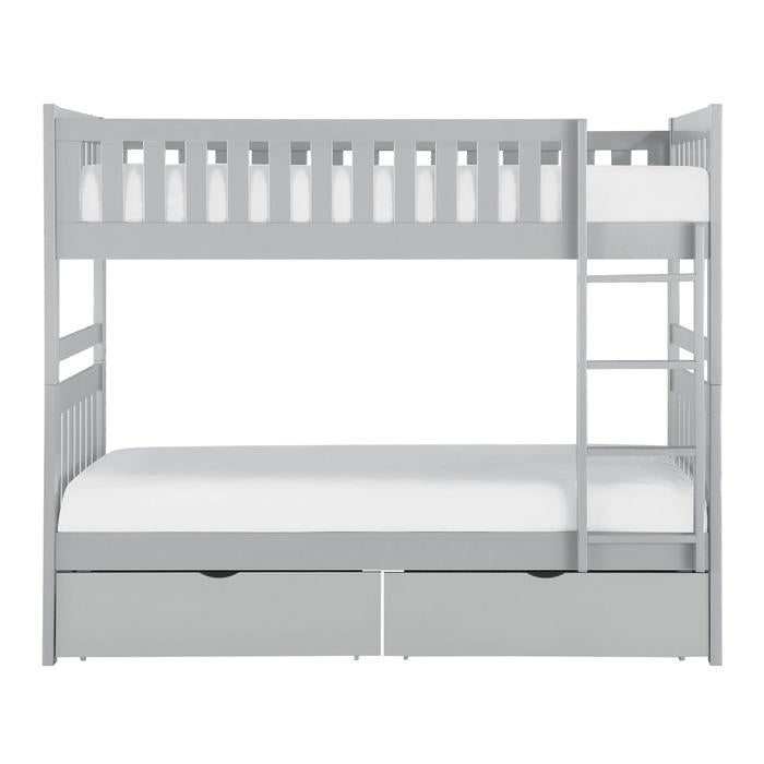 Homelegance Orion Twin/Twin Bunk Bed with Storage Boxes in Gray B2063-1*T image