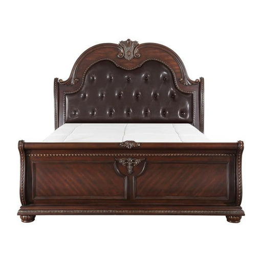 Homelegance Cavalier Queen Sleigh Bed in Dark Cherry 1757-1* image