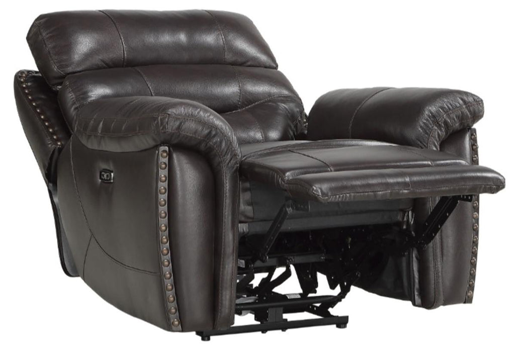 Lance Power Reclining Chair with Power Headrest and USB Port in Brown