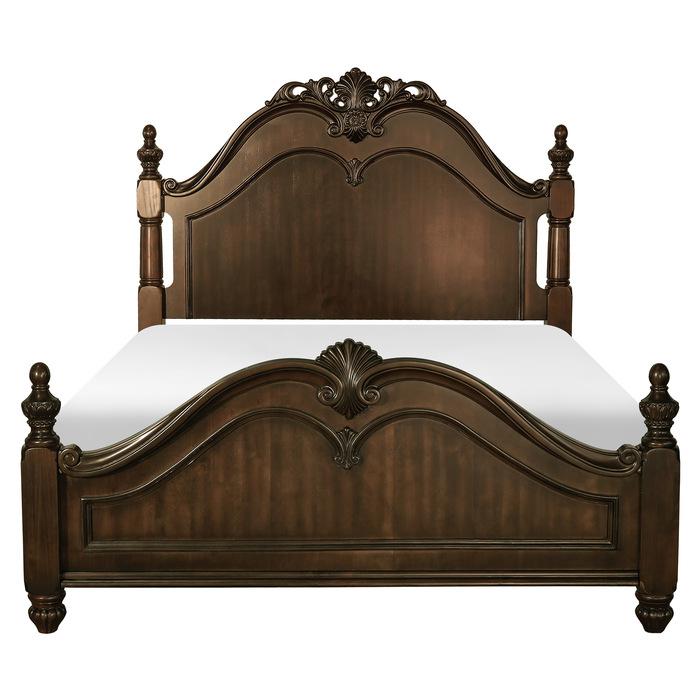 Mont Belvieu King Panel Bed in Dark Cherry image