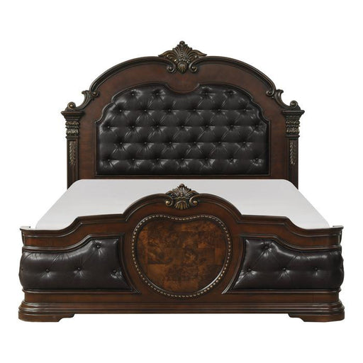 Homelegance Antoinetta Queen Panel Bed in Warm Cherry 1919-1* image