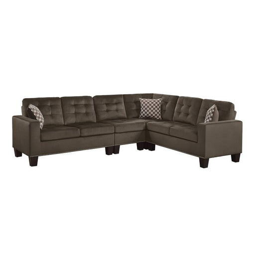 Homelegance Furniture Lantana 2-Piece Reversible Sectional in Chocolate image