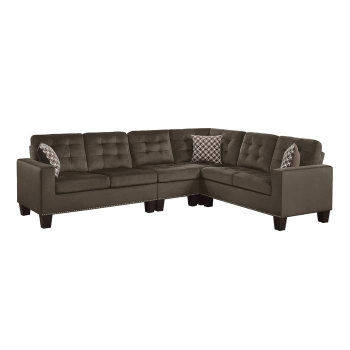 Homelegance Furniture Lantana 2-Piece Reversible Sectional in Chocolate image