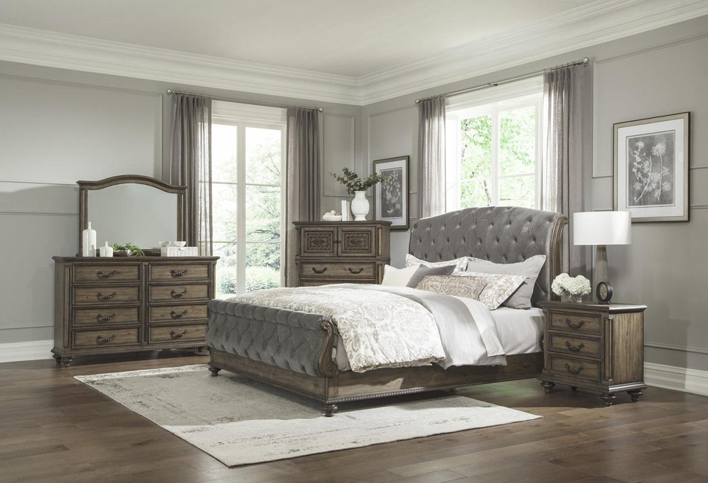 Homelegance Furniture Rachelle 8 Drawer Dresser in Weathered Pecan 1693-5