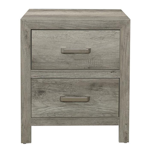 Homelegance Furniture Mandan 2 Drawer Nightstand in Weathered Gray 1910GY-4 image