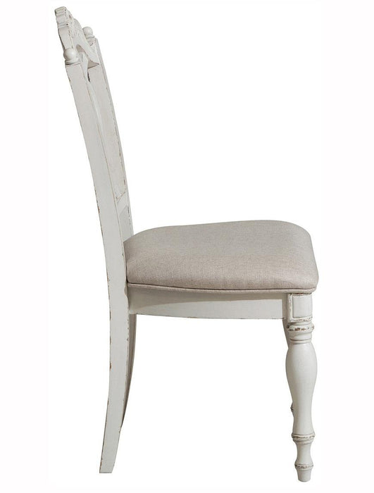 Homelegance Cinderella Chair in Antique White with Grey Rub-Through