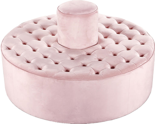 Banquet Pink Velvet Ottoman/Bench image