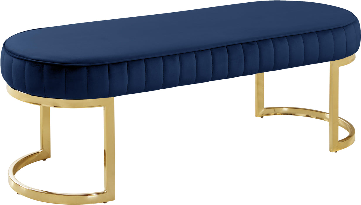 Lemar Navy Velvet Bench image