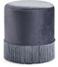 Teddy Grey Velvet Ottoman/Stool image