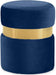 Hailey Navy Velvet Ottoman/Stool image