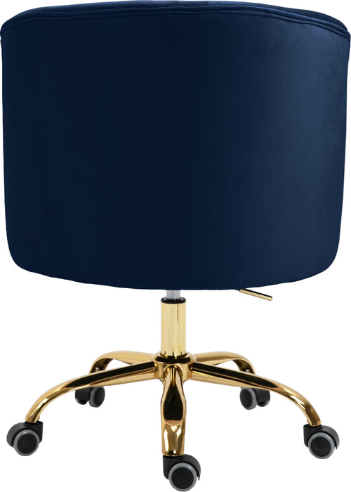 Arden Navy Velvet Office Chair