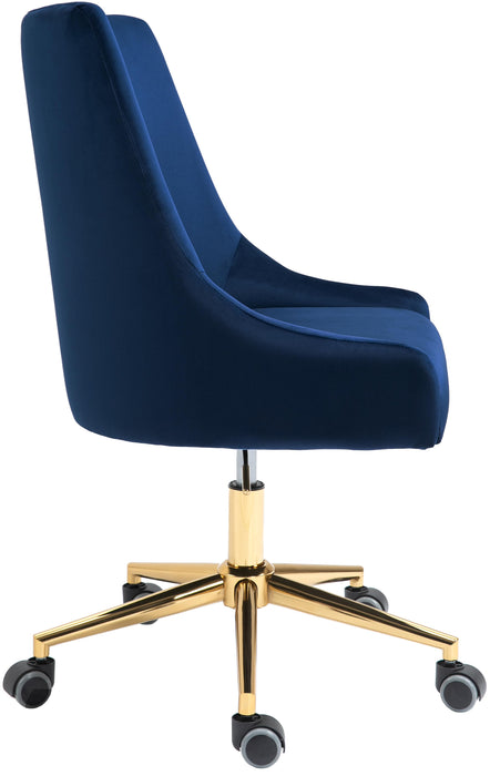 Karina Navy Velvet Office Chair