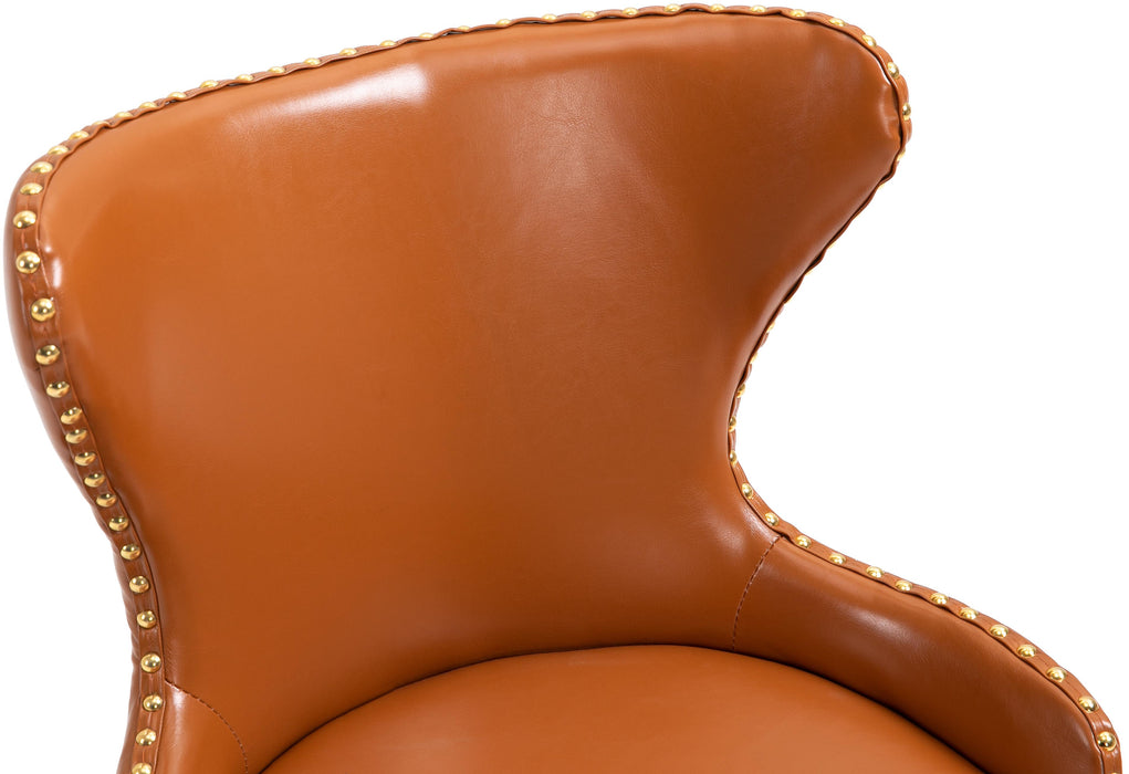 Hendrix Cognac Faux Leather Office Chair