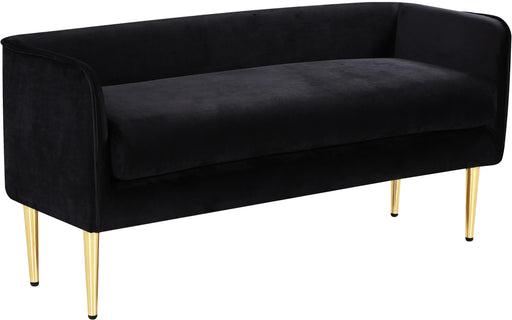 Audrey Black Velvet Bench image