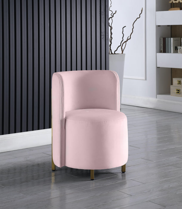 Rotunda Pink Velvet Accent Chair