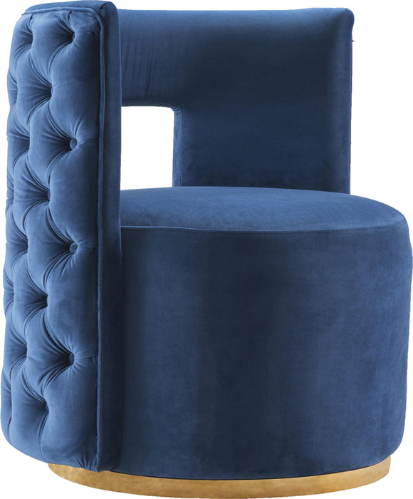 Theo Navy Velvet Accent Chair image