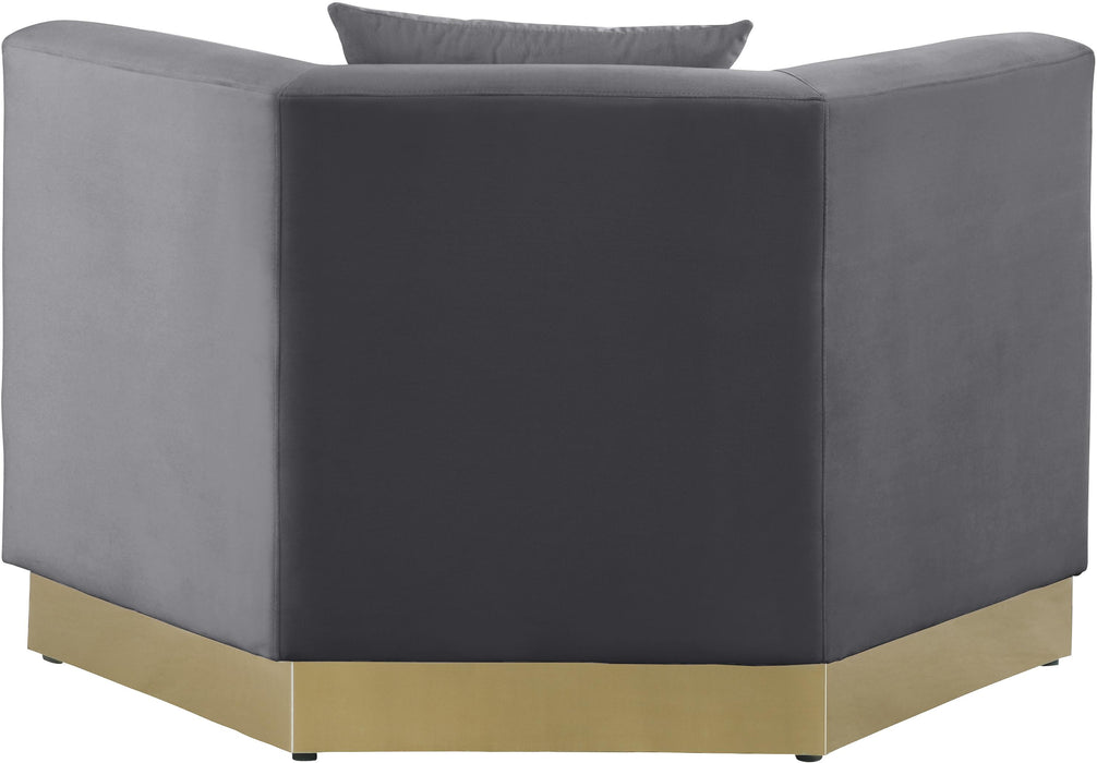 Marquis Grey Velvet Chair