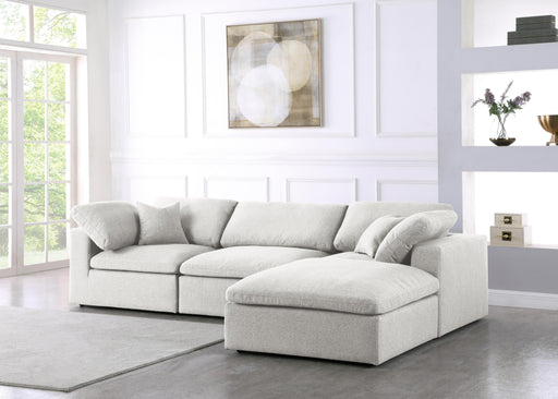 Serene Cream Linen Fabric Deluxe Cloud Modular Sectional - US Furniture & Mattress (Waterbury,CT)*