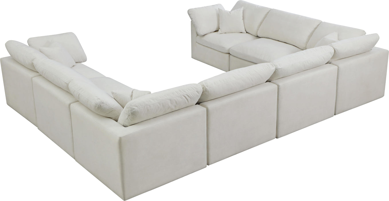 Plush Cream Velvet Standard Cloud Modular Sectional