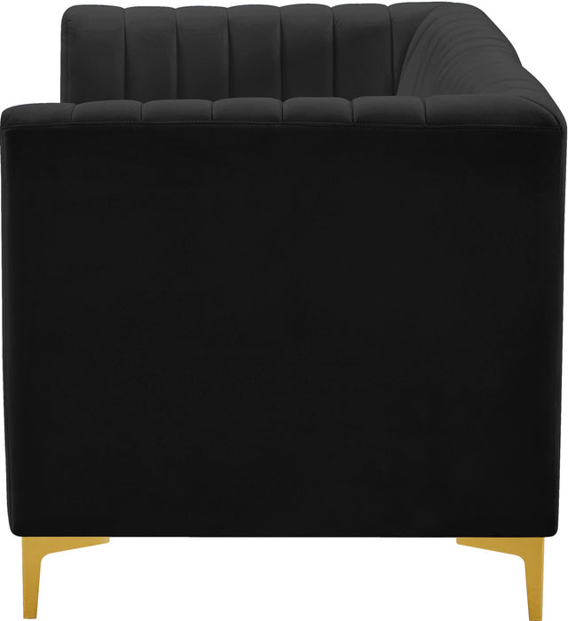 Alina Black Velvet Modular Sofa