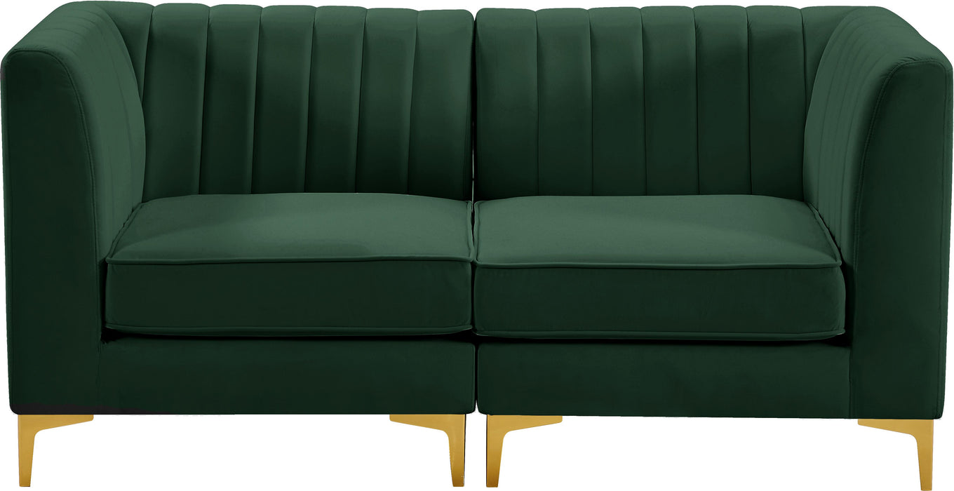 Alina Green Velvet Modular Sectional