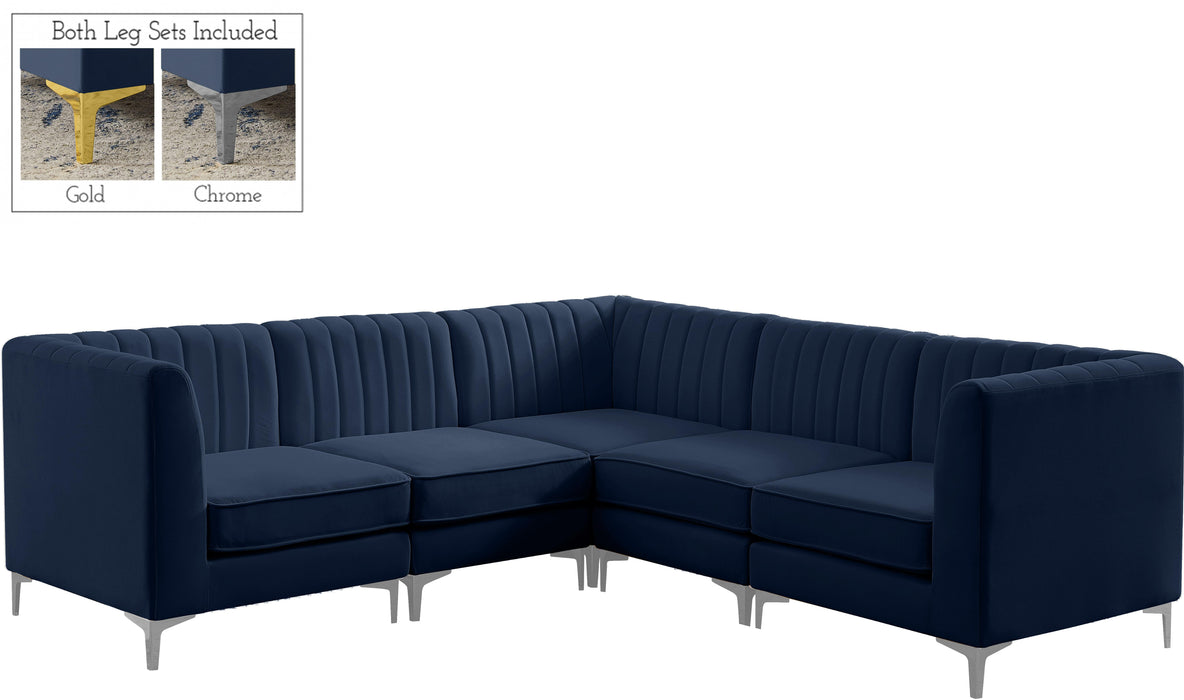 Alina Navy Velvet Modular Sectional