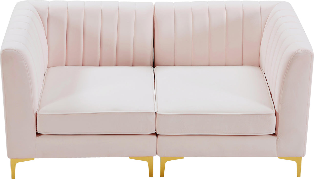 Alina Pink Velvet Modular Sectional