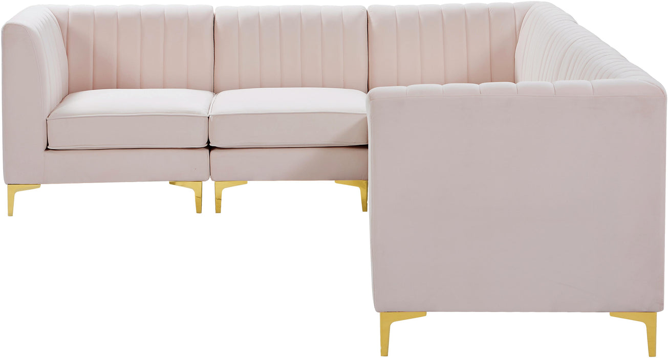 Alina Pink Velvet Modular Sectional