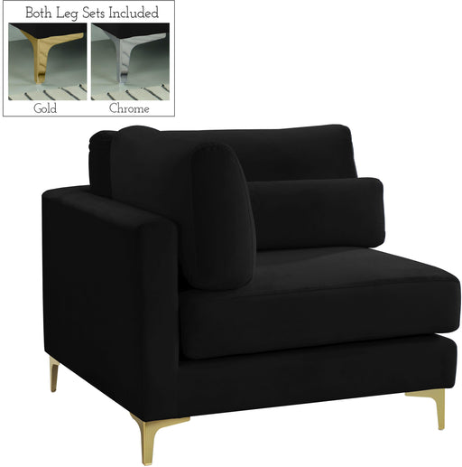 Julia Black Velvet Modular Corner Chair image