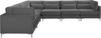 Julia Grey Velvet Modular Sectional (6 Boxes) - US Furniture & Mattress (Waterbury,CT)*