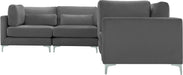 Julia Grey Velvet Modular Sectional (6 Boxes) - US Furniture & Mattress (Waterbury,CT)*