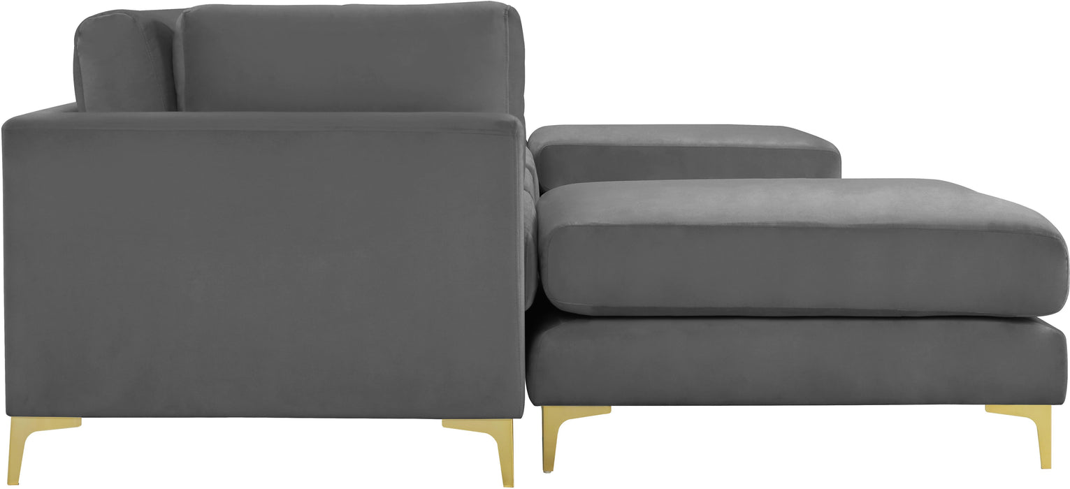 Julia Grey Velvet Modular Sectional (6 Boxes) - US Furniture & Mattress (Waterbury,CT)*