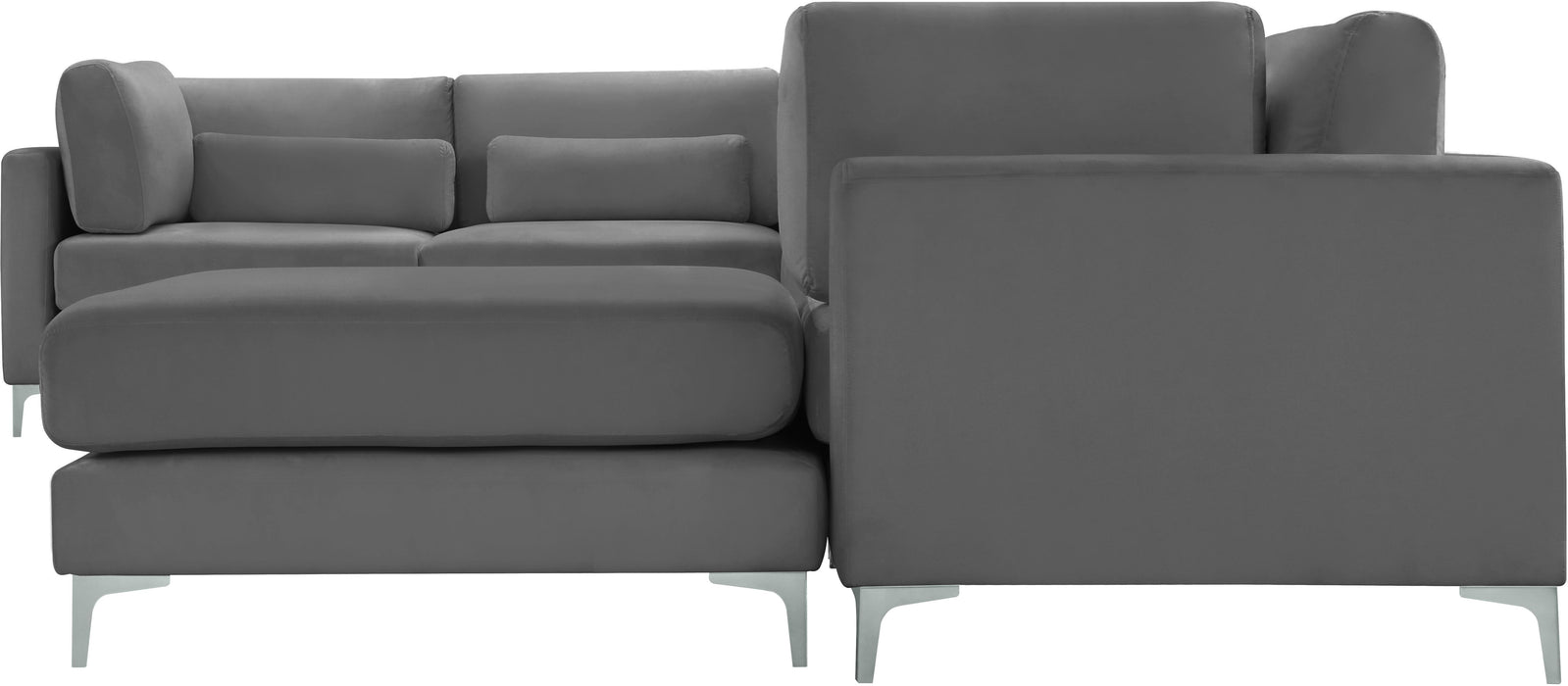 Julia Grey Velvet Modular Sectional (7 Boxes)