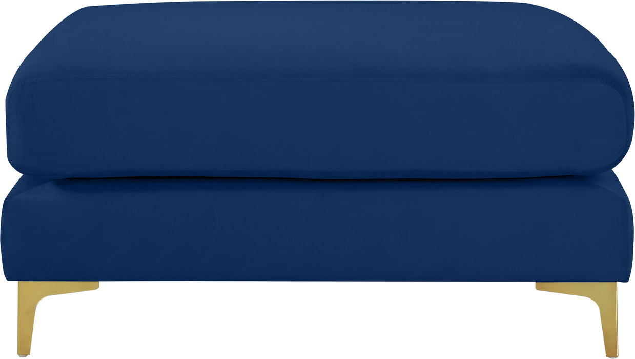 Julia Navy Velvet Modular Ottoman