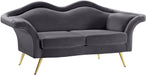 Lips Grey Velvet Loveseat image