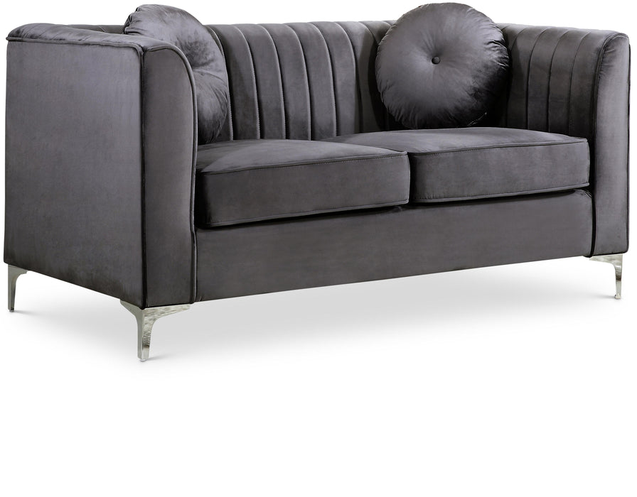 Isabelle Grey Velvet Loveseat image