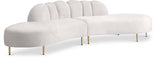 Divine Cream Velvet 2pc. Sectional image