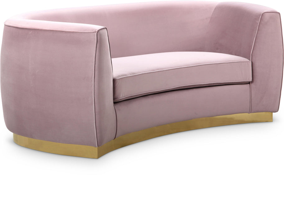 Julian Pink Velvet Loveseat image