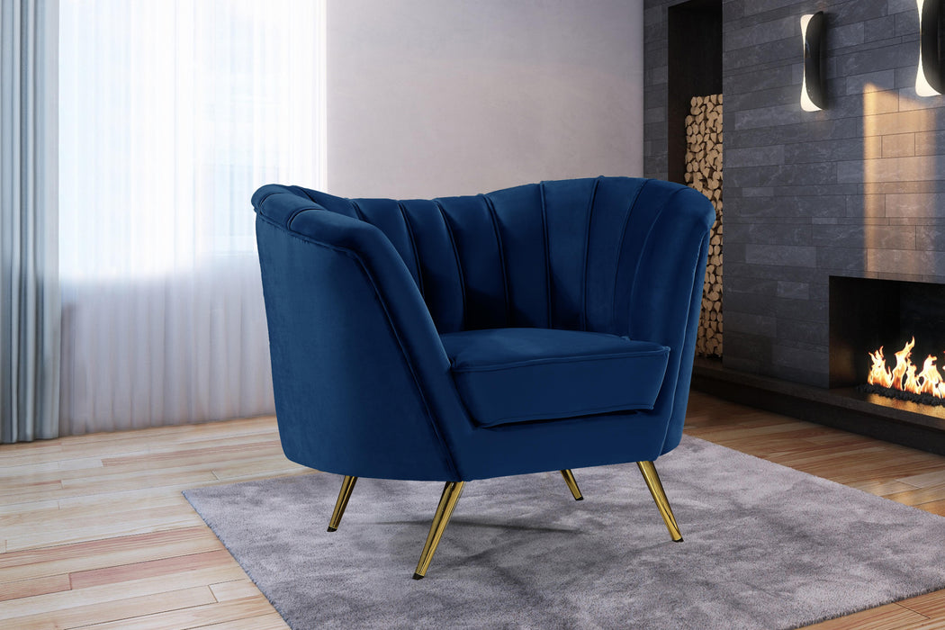 Margo Navy Velvet Chair