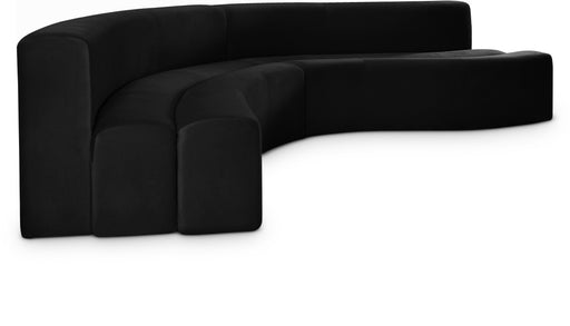 Curl Black Velvet 2pc. Sectional image