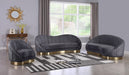 Shelly Grey Velvet Chaise - US Furniture & Mattress (Waterbury,CT)*
