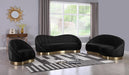 Shelly Black Velvet Chaise - US Furniture & Mattress (Waterbury,CT)*