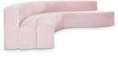 Curl Pink Velvet 2pc. Sectional image