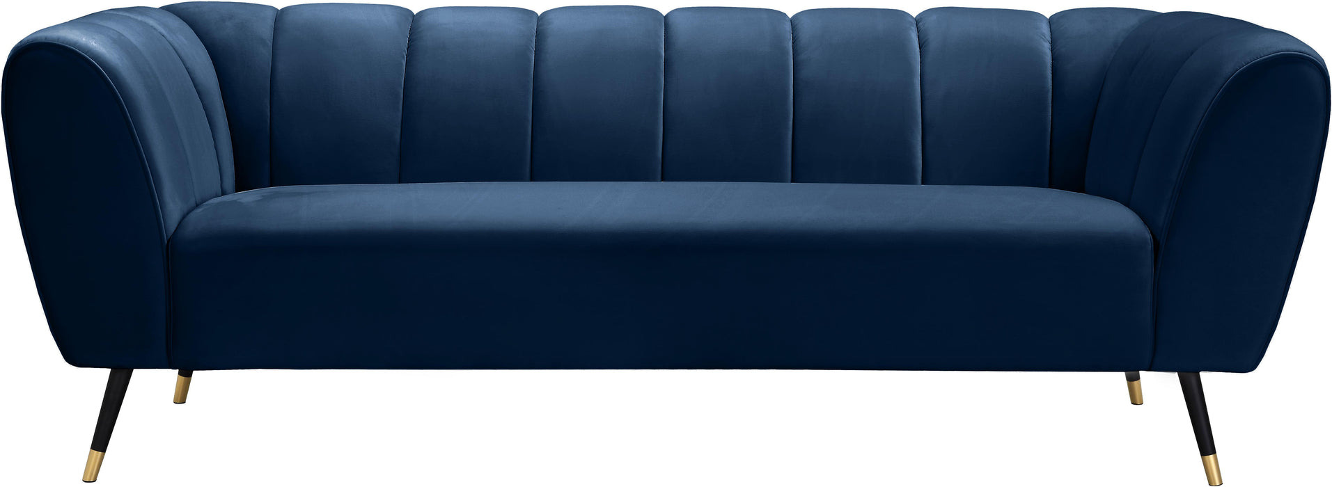 Beaumont Navy Velvet Sofa - US Furniture & Mattress (Waterbury,CT)*